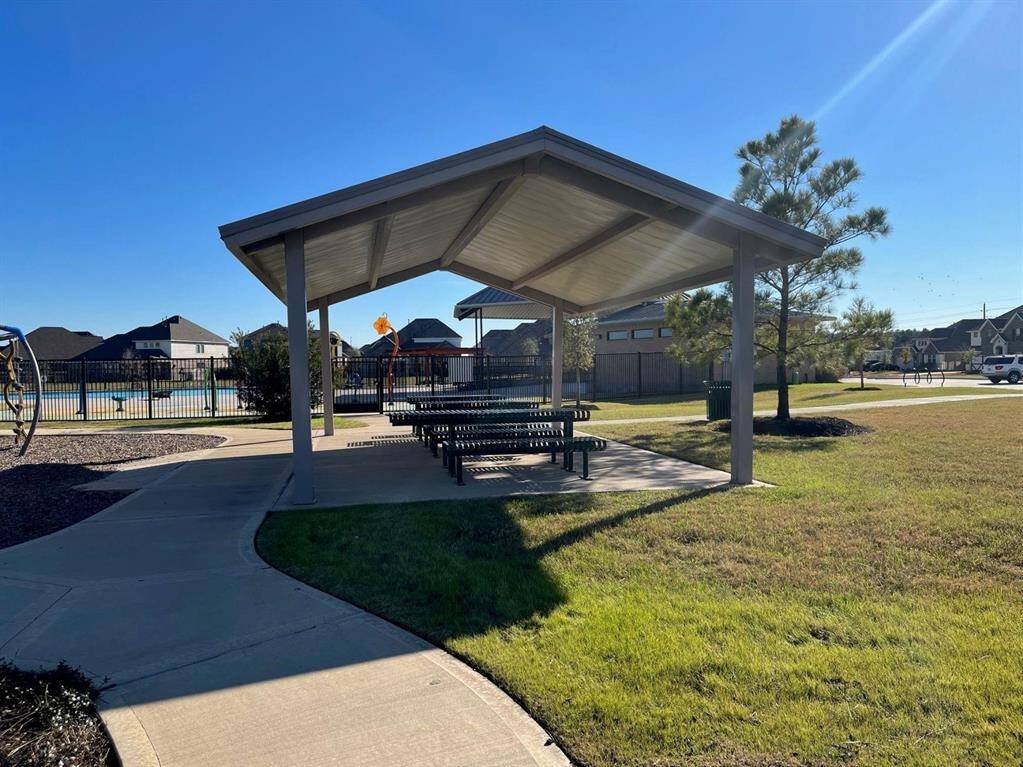 Watch the kids play as you relax underneath the covered pavilion.