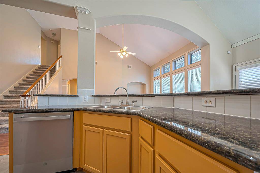 Kitchen with granite counter tops