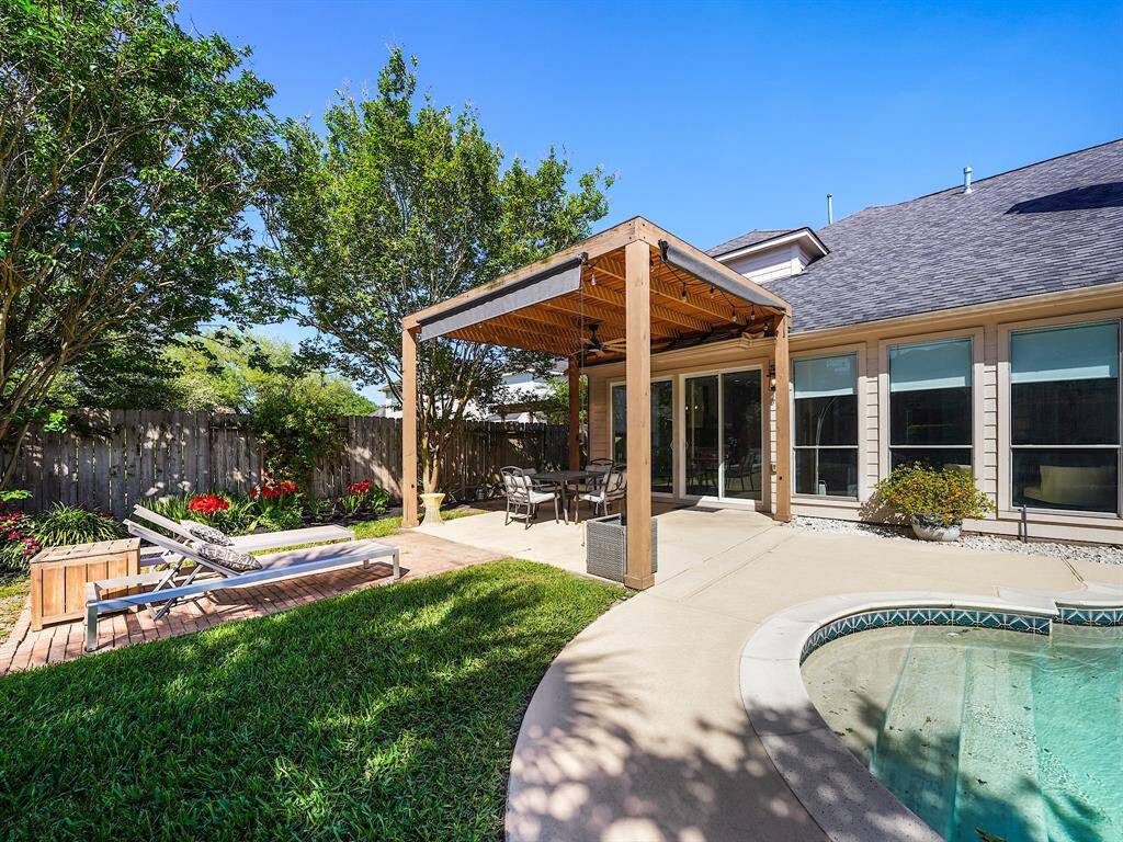 Imagine being able to relax in this backyard oasis year around!