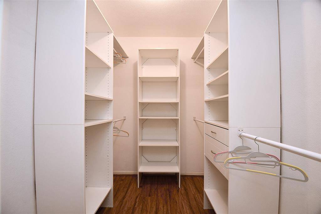 Spacious walk-in closet.