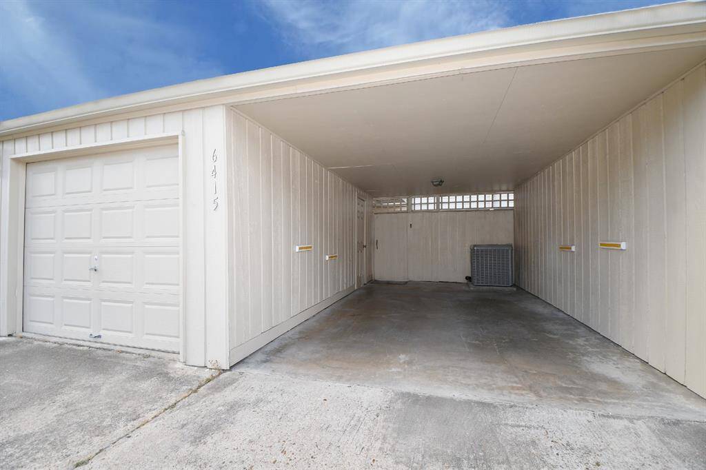 Convenient 1 car garage and separate 1 car carport located just off of your back patio area.