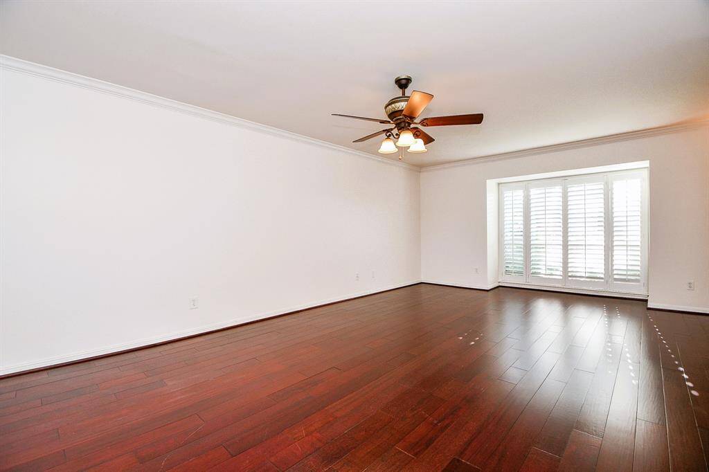 Plenty of natural light beaming through the plantation shutters.