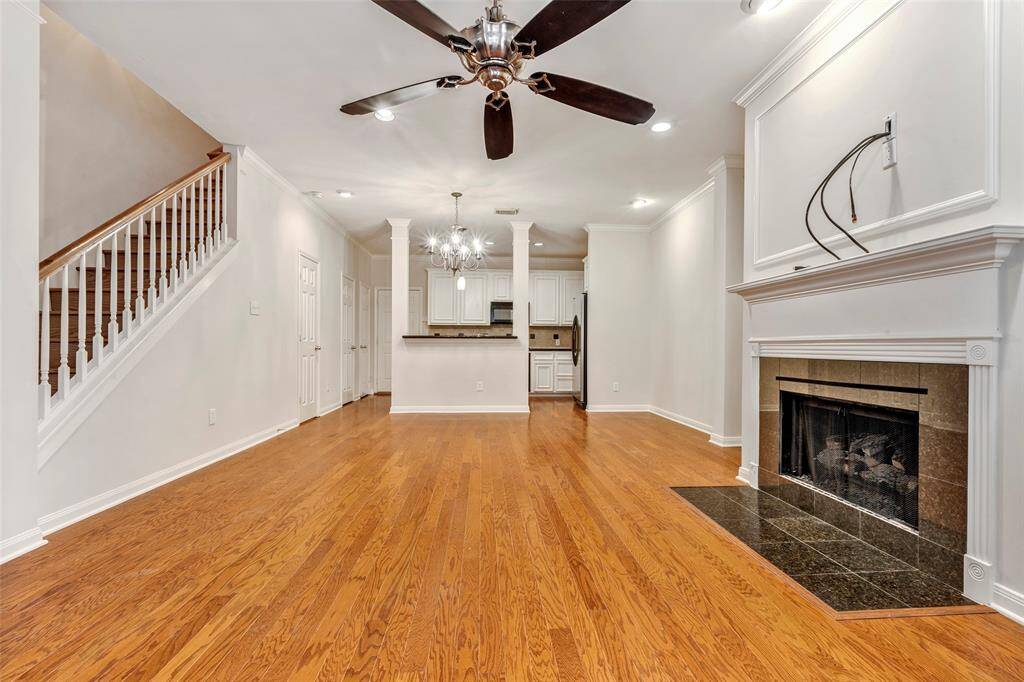 Enjoy an open flow from the living room with a clear view of the spacious kitchen.