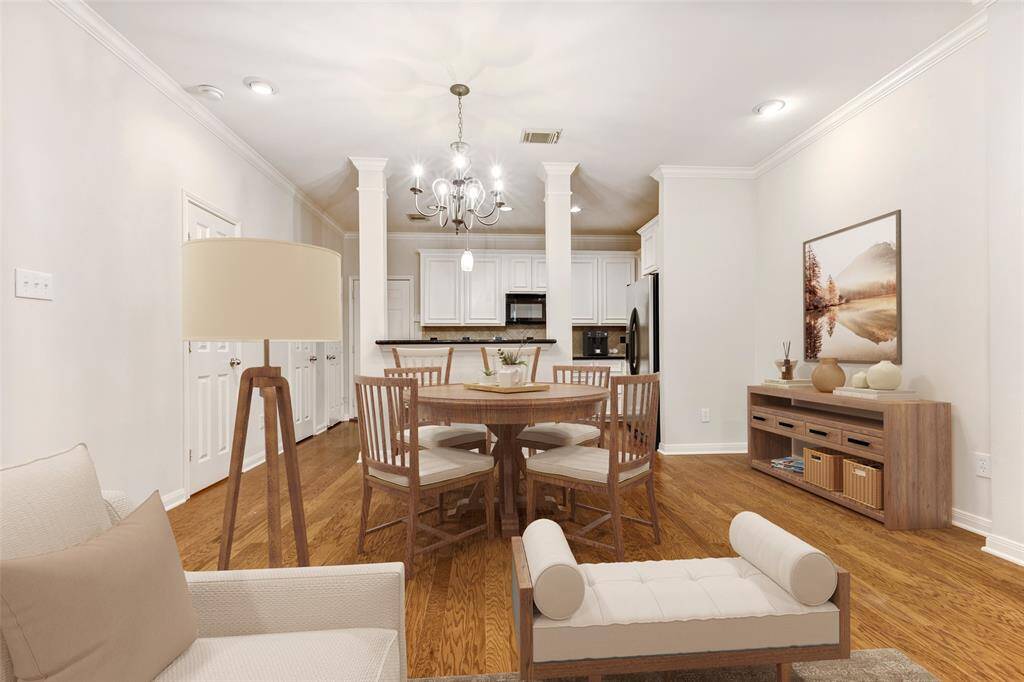 Staged living room setup to help you envision how this space can truly come to life!