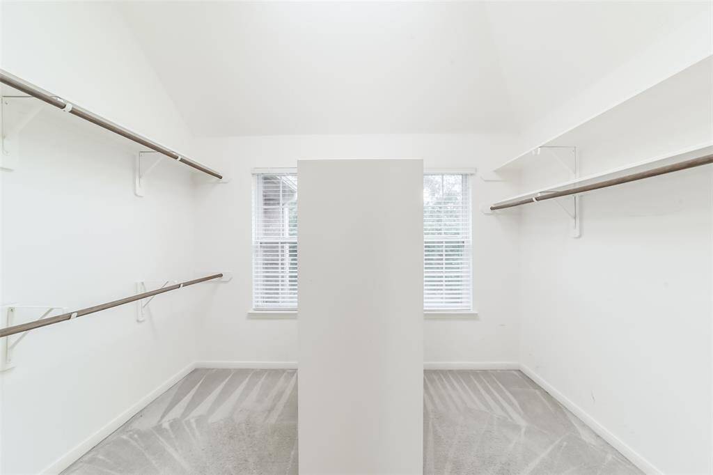 Spacious walk-in closet