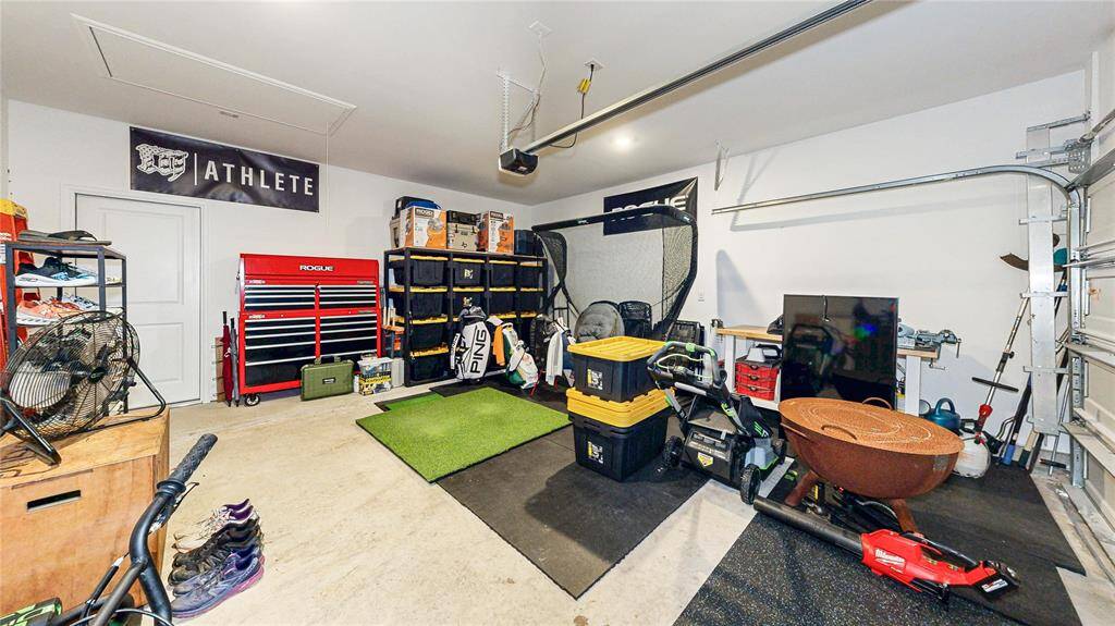 This spacious garage is Ideal for DIY projects and storage needs.