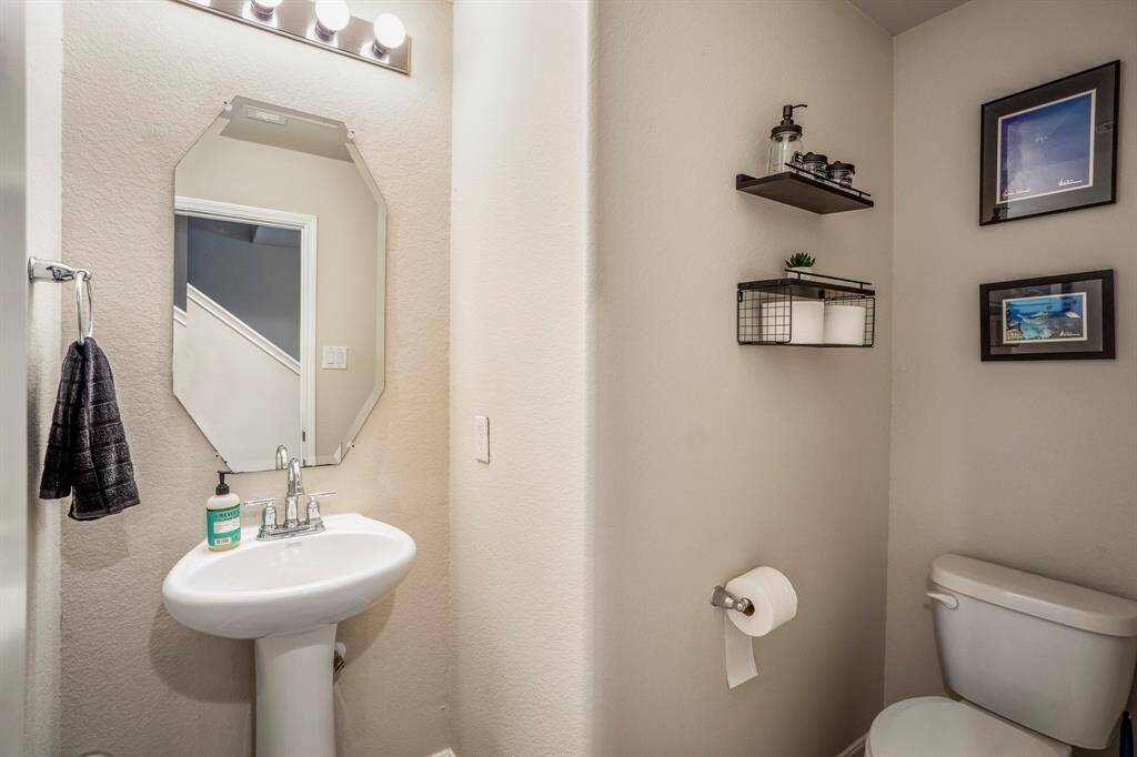 The downstairs guest bathroom.