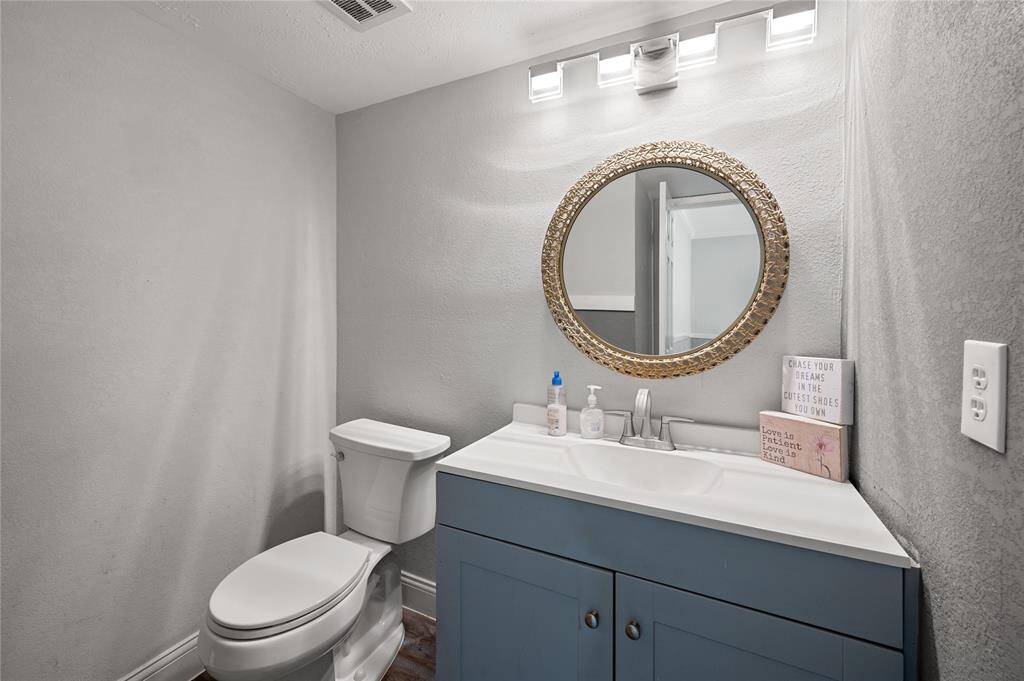 Half bath located on the 1st floor