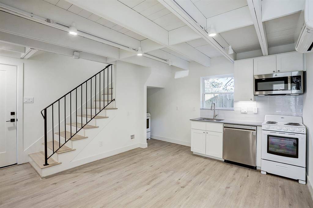 Bedroom for the separate 1/1 space.