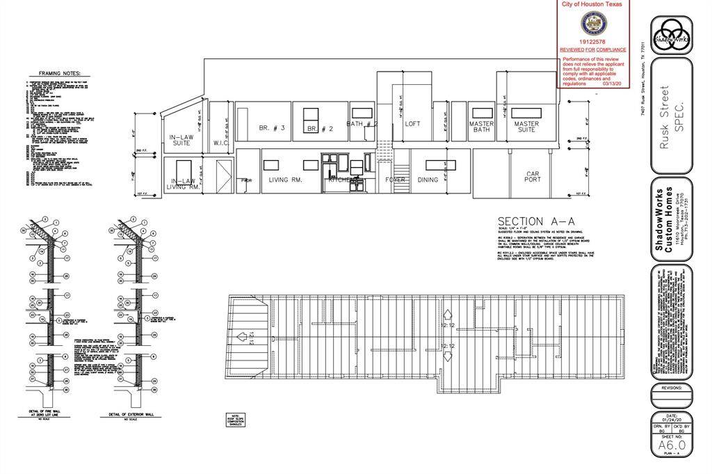 Architectural plans showing the layout.