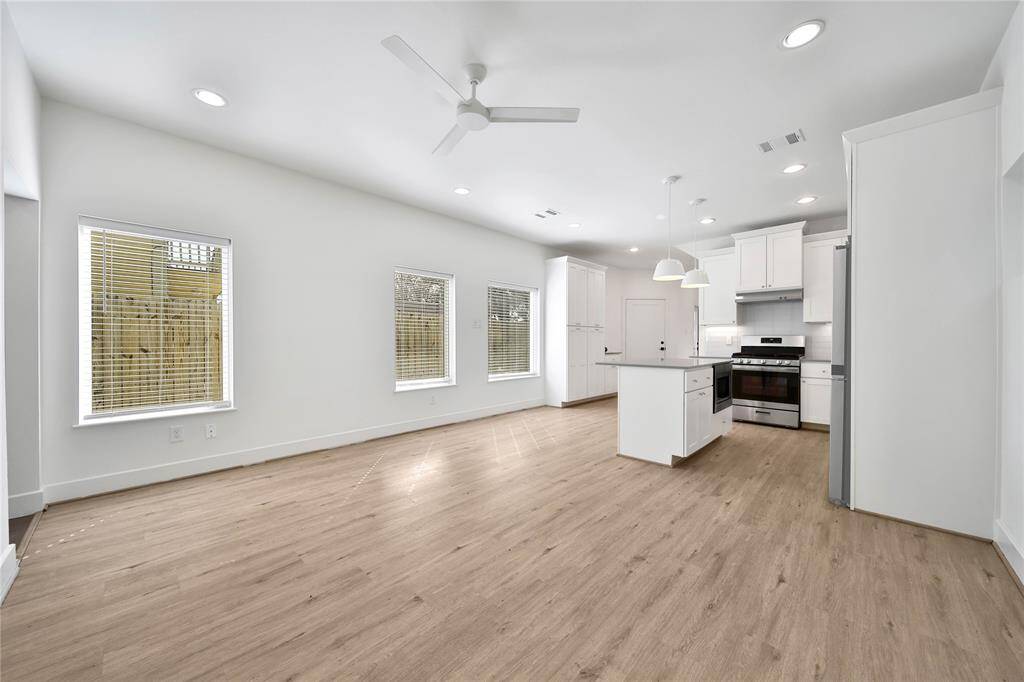 Main living room for the 3 bedroom 2.5 bath unit.