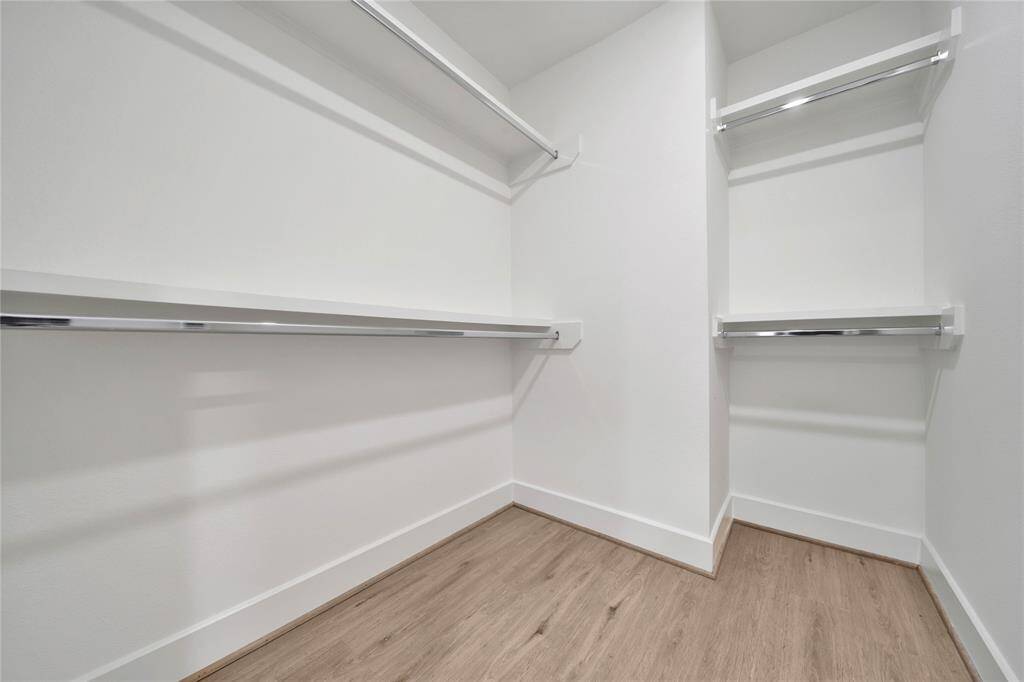 Large walk in closet off the primary bedroom.