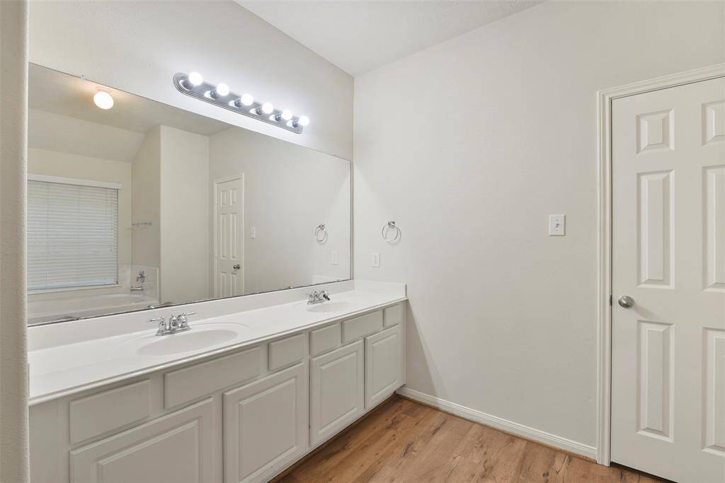 Vanity with two sinks