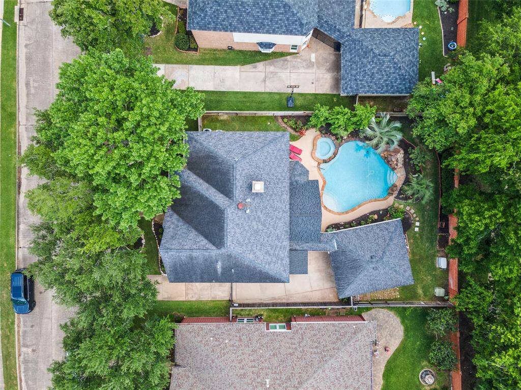 Birds eye view of 7706 Treeline Dr.