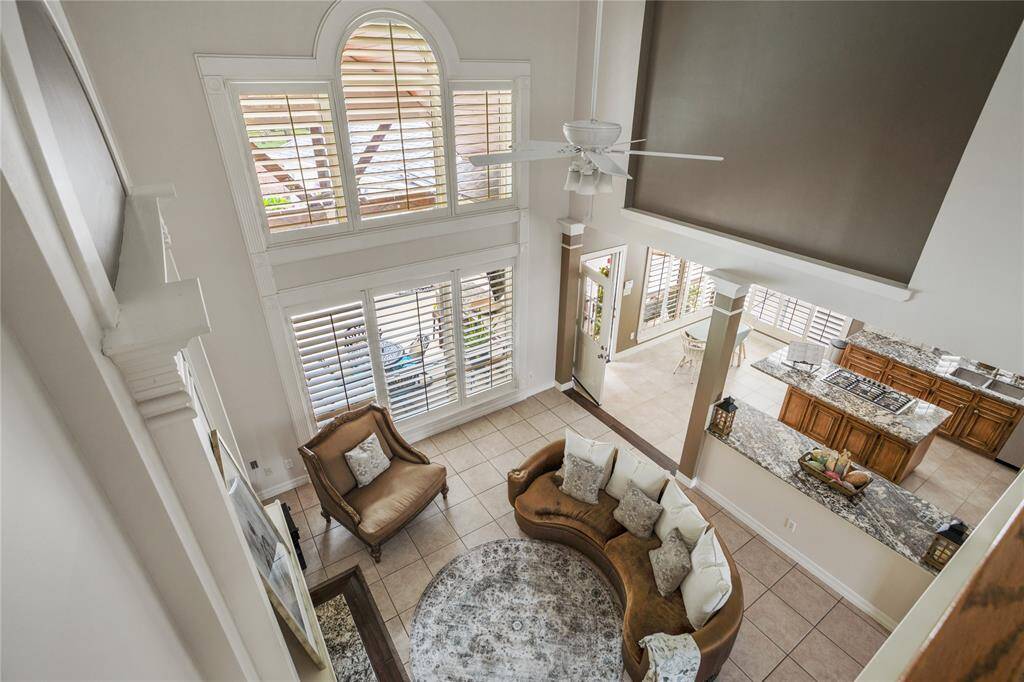 Lots of natural lighting in the living room and kitchen