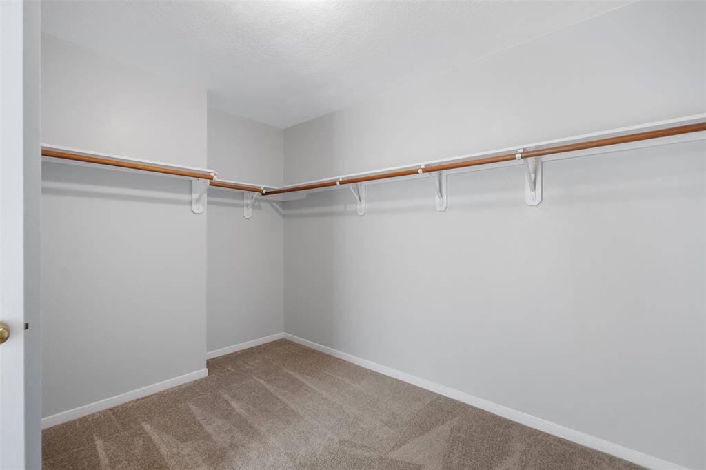 Spacious primary closet