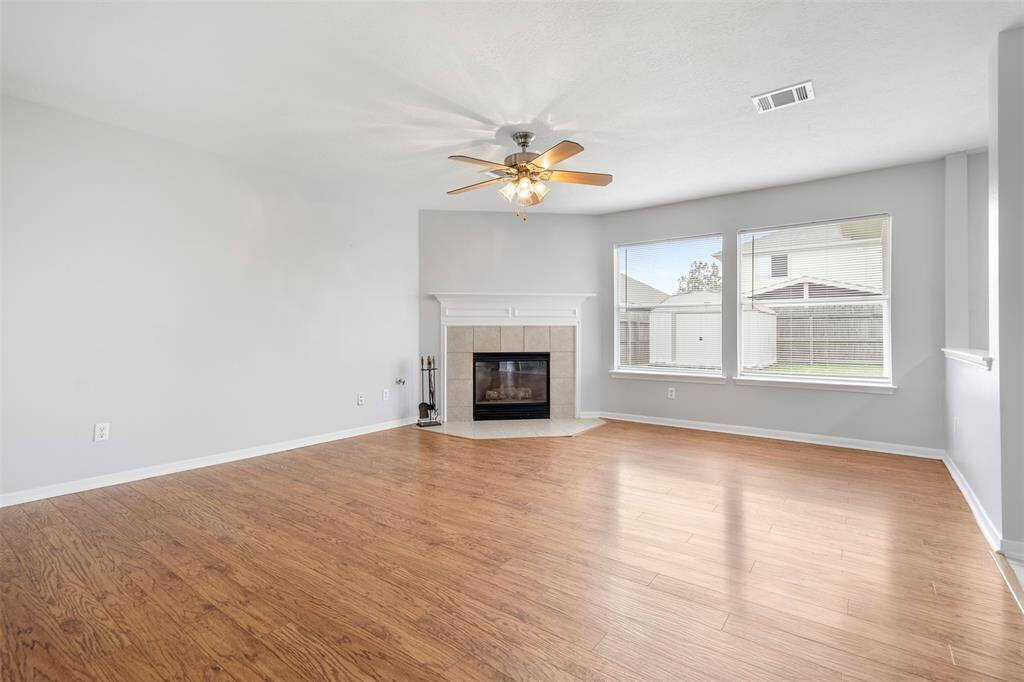 Formal living room with Gas fireplace