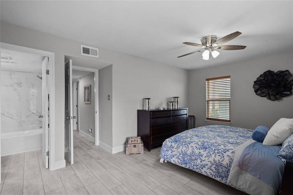 Another view of the master bedroom and master bath.
