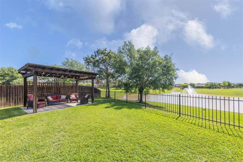 Great place to entertain or relax on warm summer nights.  The pergola does have a fan.