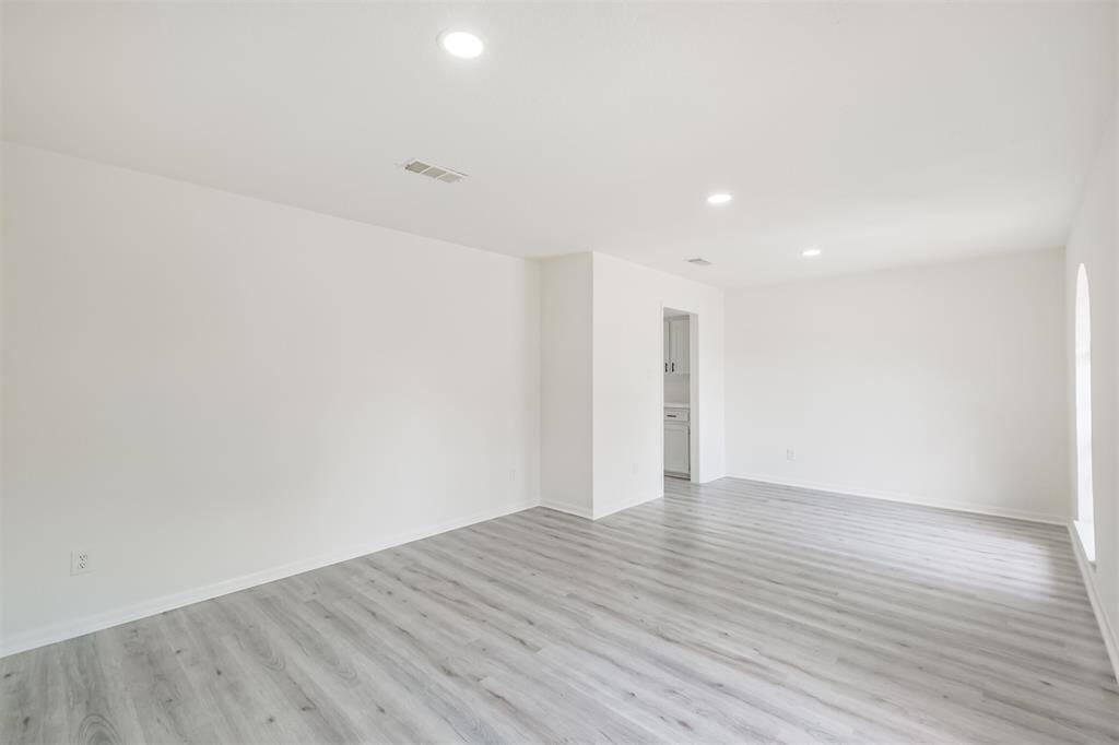Living and dining spaces.