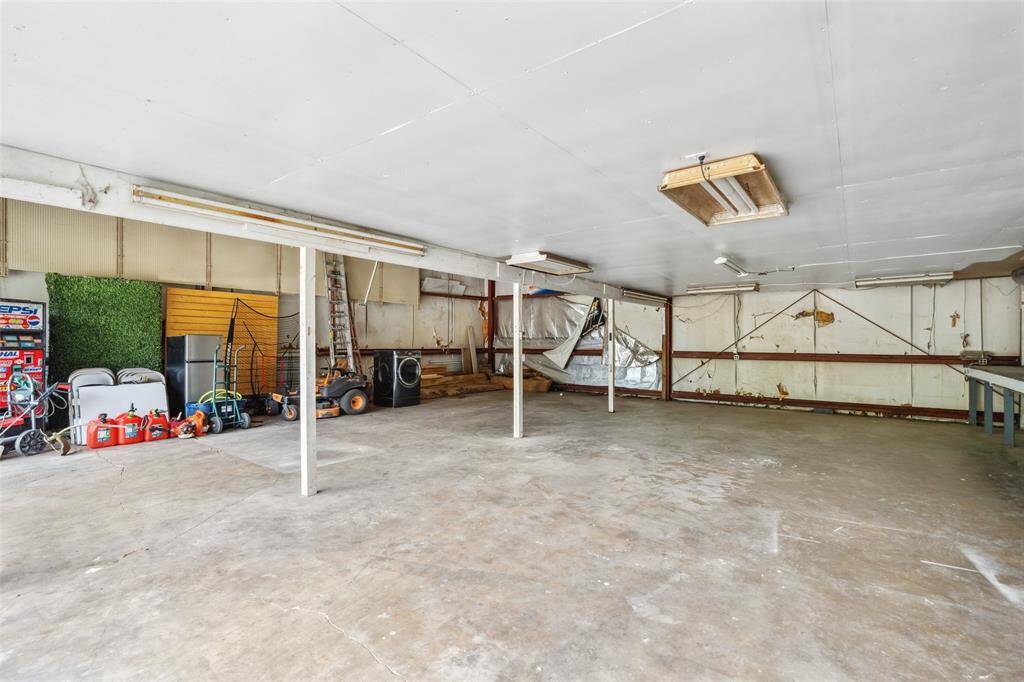 Inside the hanger
