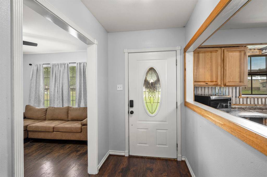 Dining/living room off the entry could also serve as an office space.