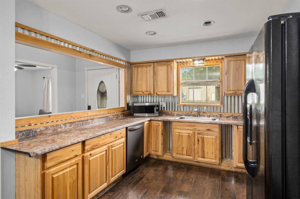 Plenty of counter space for meal prep.