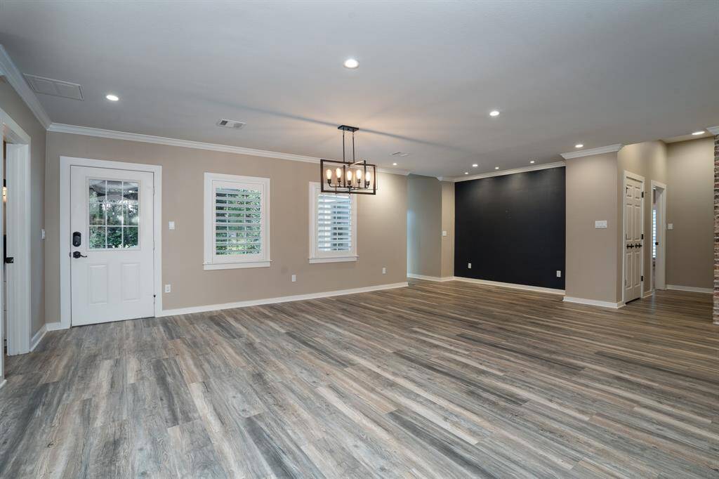 The space has backyard views and access to the patio.