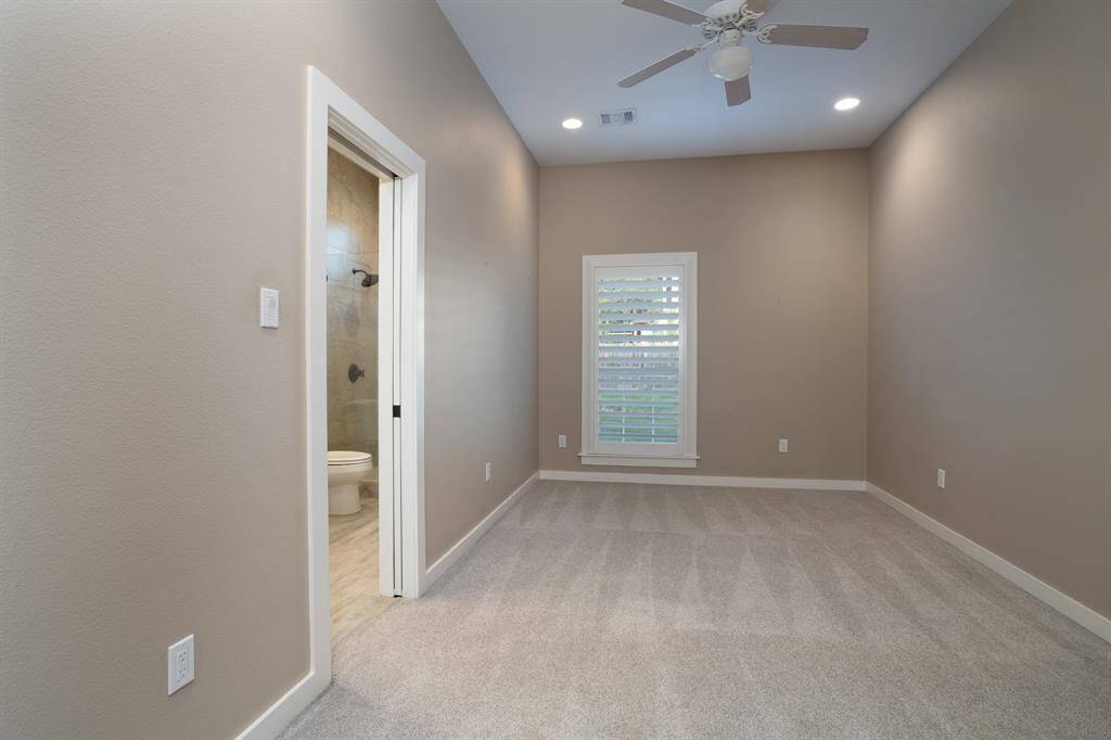 Bedrooms also have window shutters.