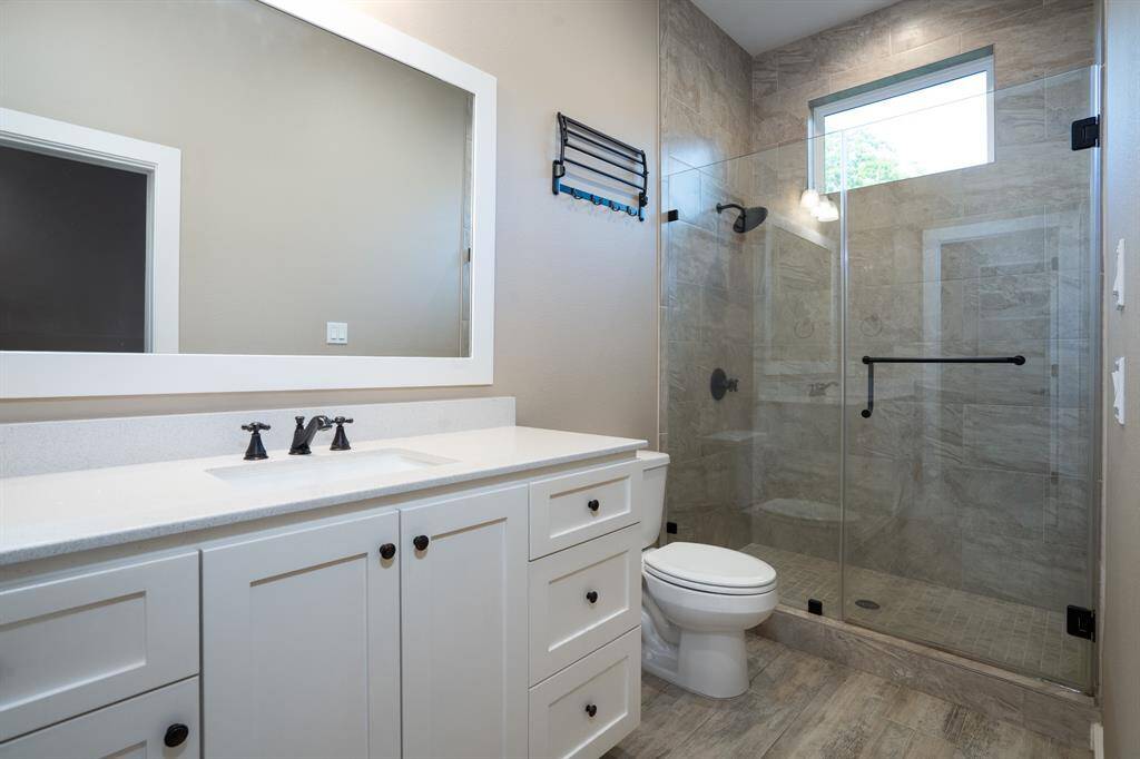 Second full bath has also been updated including quartz counters.