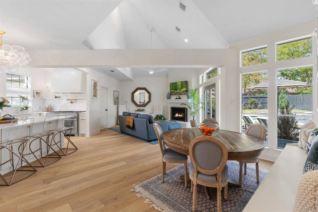 High ceilings, abundant windows and architectural detail add to the inviting aesthetic of this home.