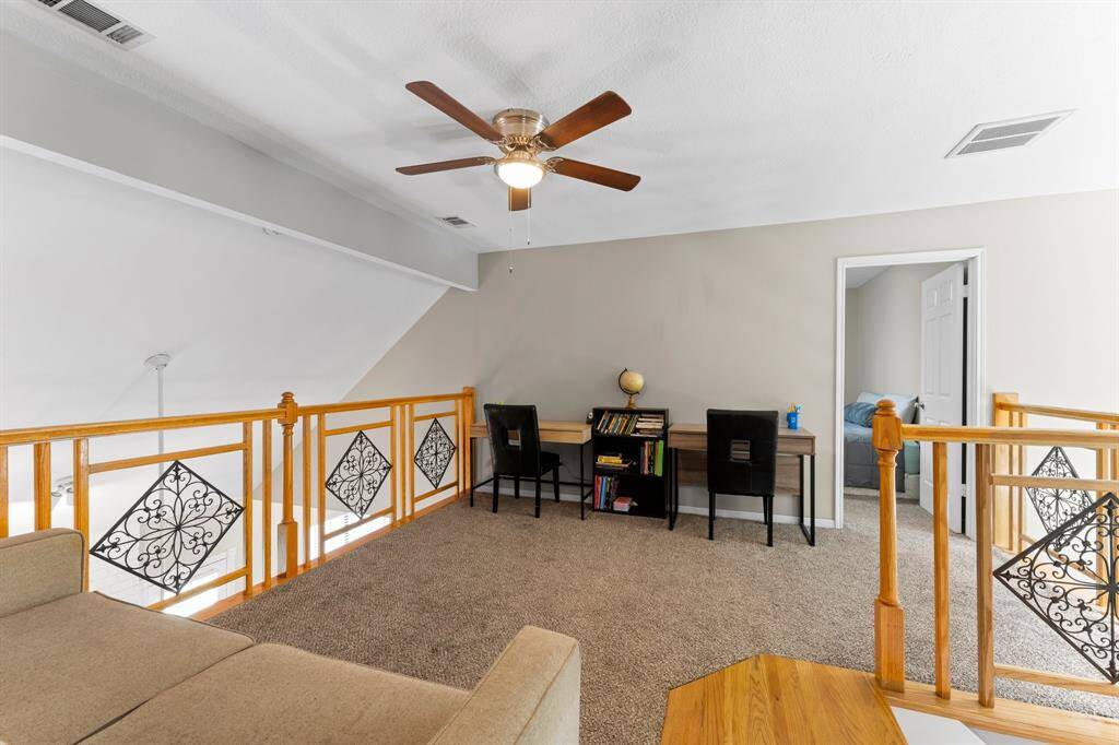 A second story landing is perfect for a quite study area, a play room or family room.
