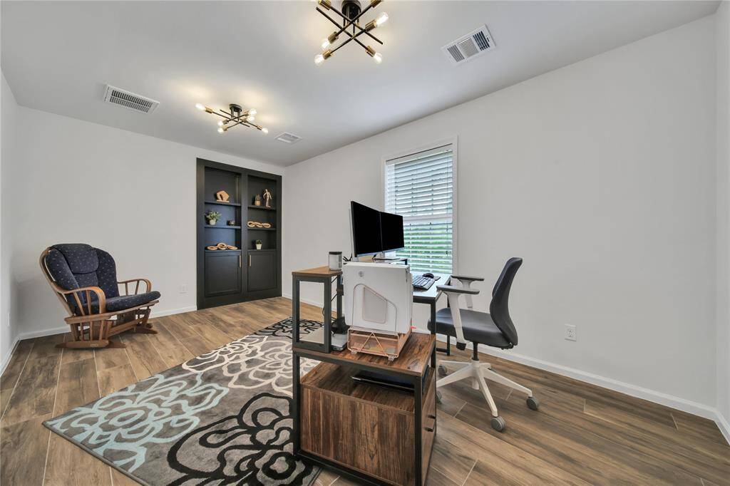 Third upstairs bedroom is being used as an office