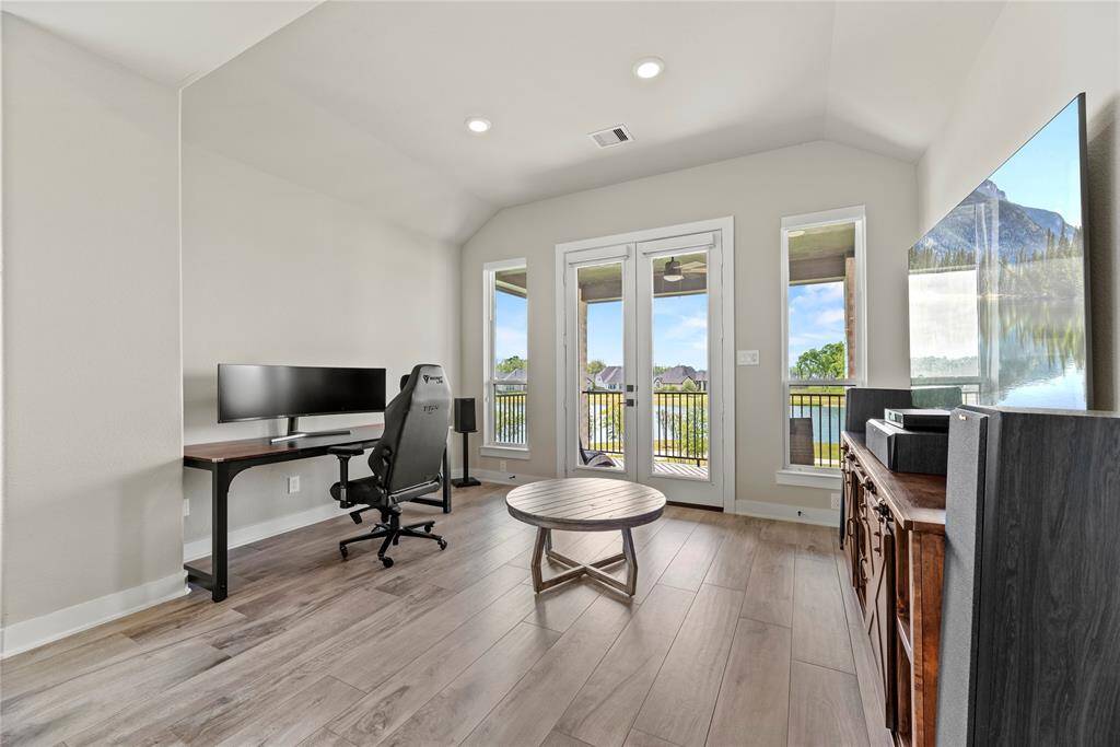 Neutral tones throughout the home create an understated designer touch. Creamy vanilla hues coalesce with bright white trim and rustic wood in a delicious blend of interior perfection.
