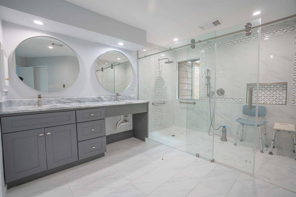 Fully remodeled primary bathroom