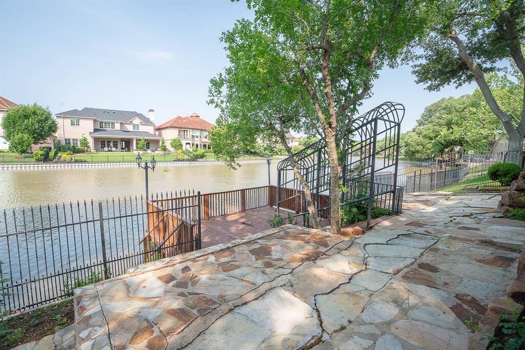 Backyard space with lake access