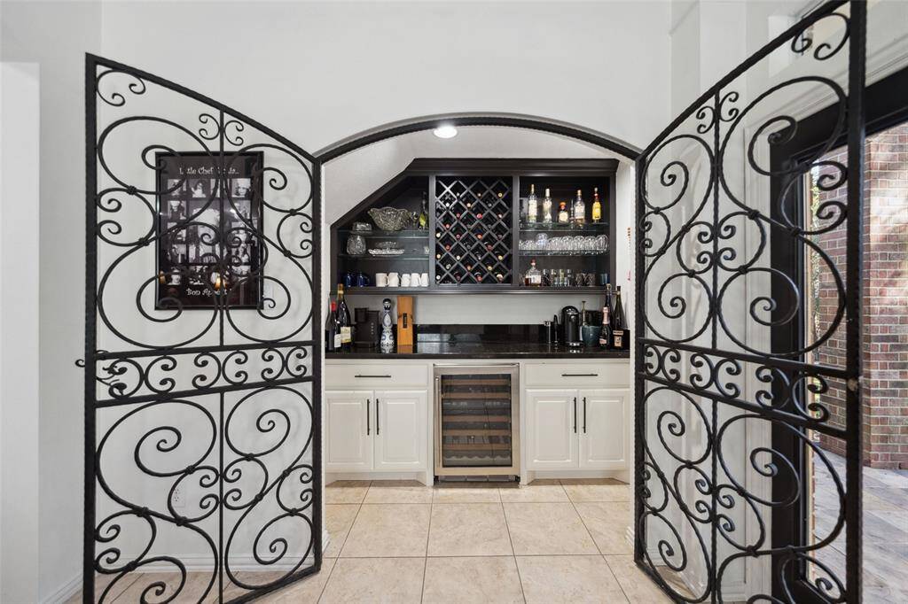 WINE BAR/REFRESHMENT CENTER  Close up view.
