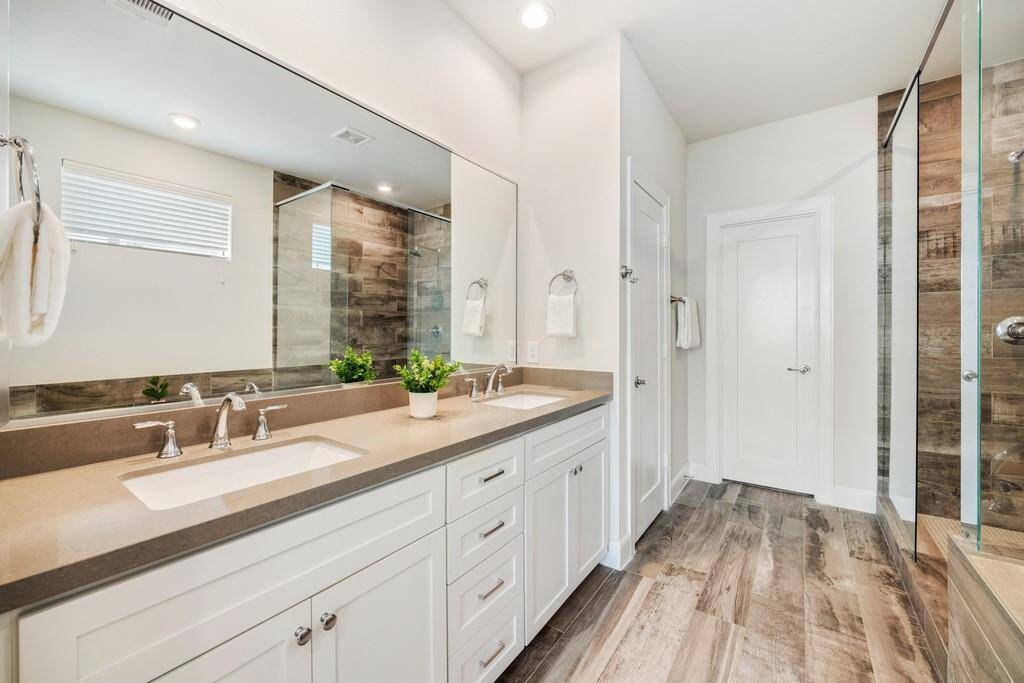 Conveniently located laundry closet on the third floor for easy access.