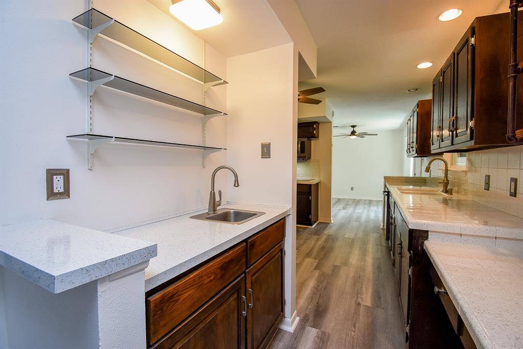 There is plenty of counter space and room for storage in this amazing kitchen.