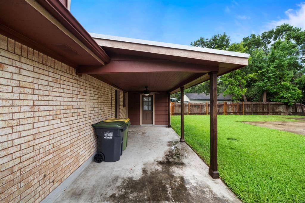 Covered back porch.