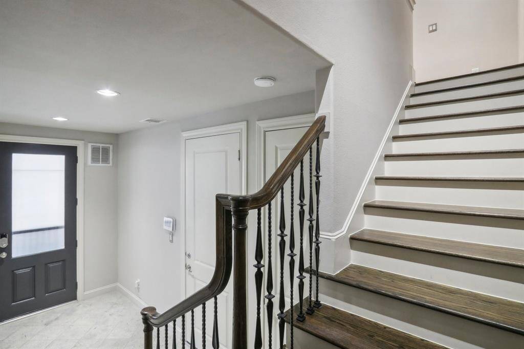 Stairs leading up to the 2nd floor
