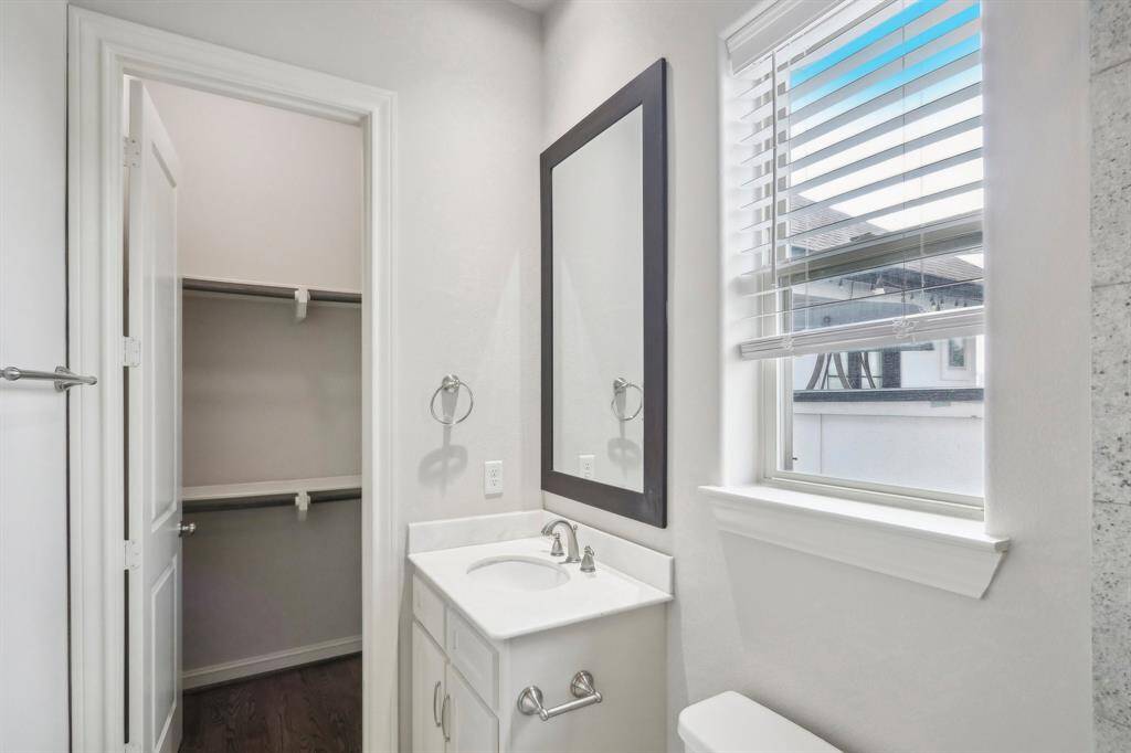 Walk in closet in the bathroom of the 2nd floor bedroom