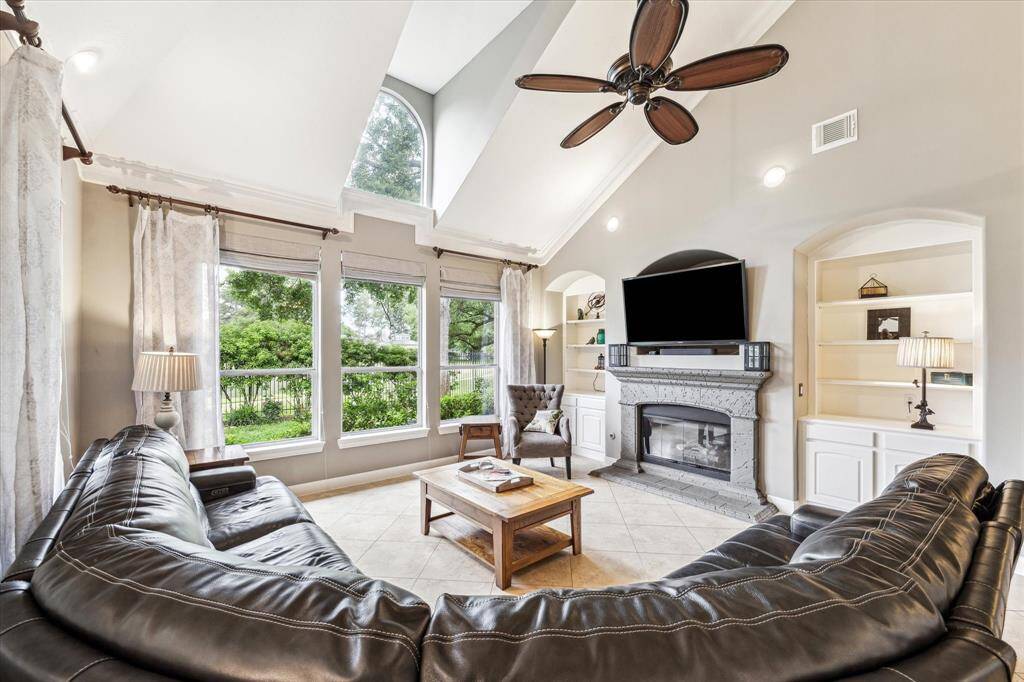 Spacious living area with serene views of the lake