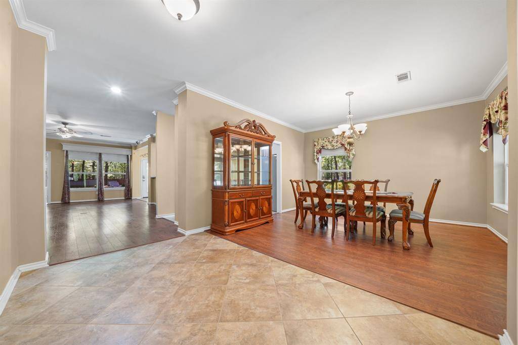 As you enter the home, the formal dining room is to the right.