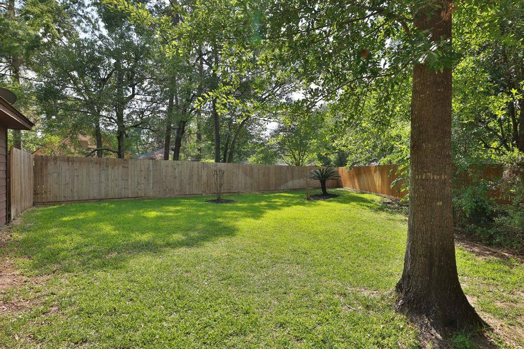 Side yard allows room for play.