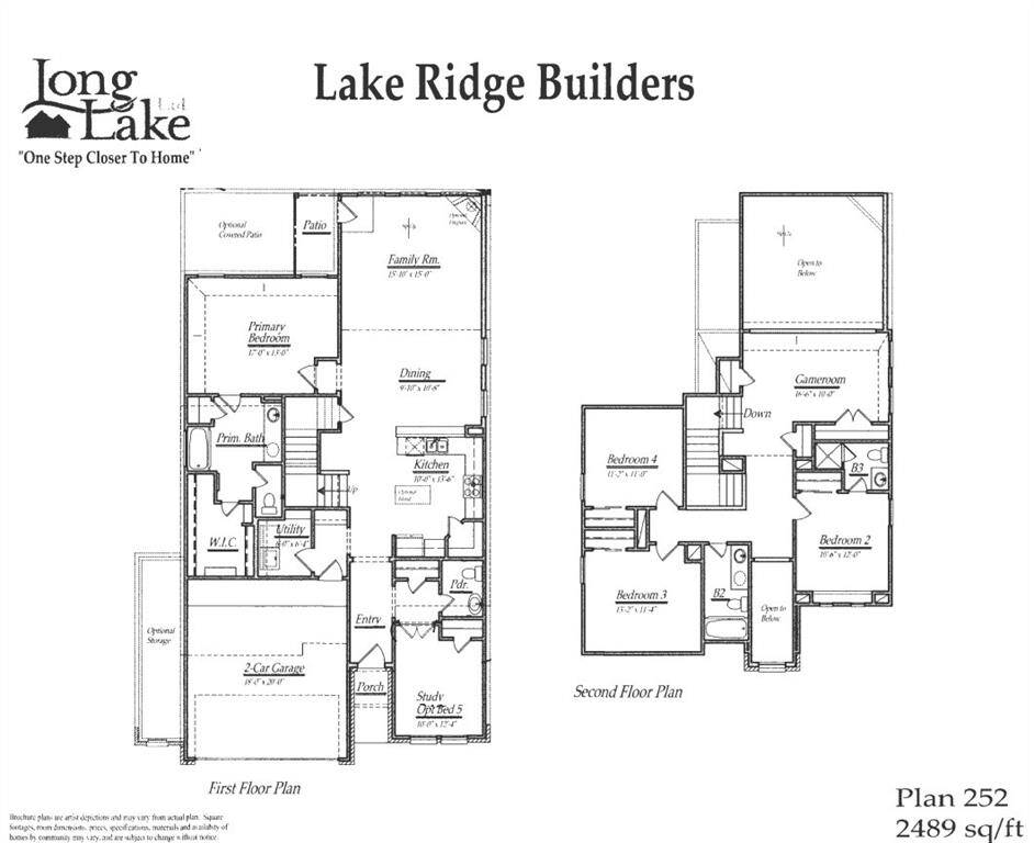 Plan 252 features 5 bedrooms, 4 full baths, and over 2400 sqft of living space.