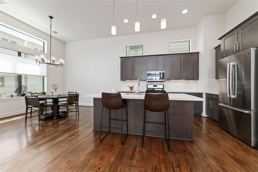 Dining area open to kitchen