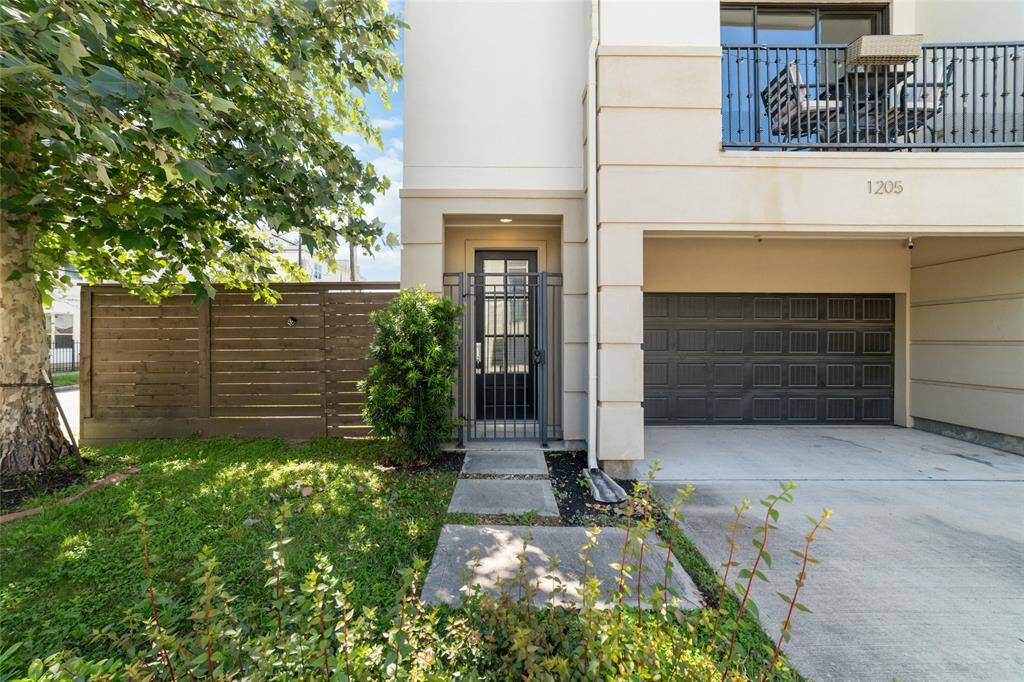 Iron gate to front door and backyard