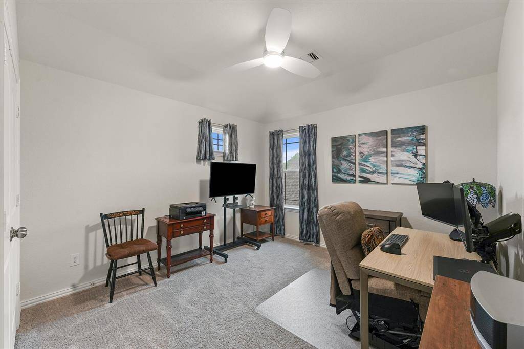 Third bedroom with smart ceiling fan