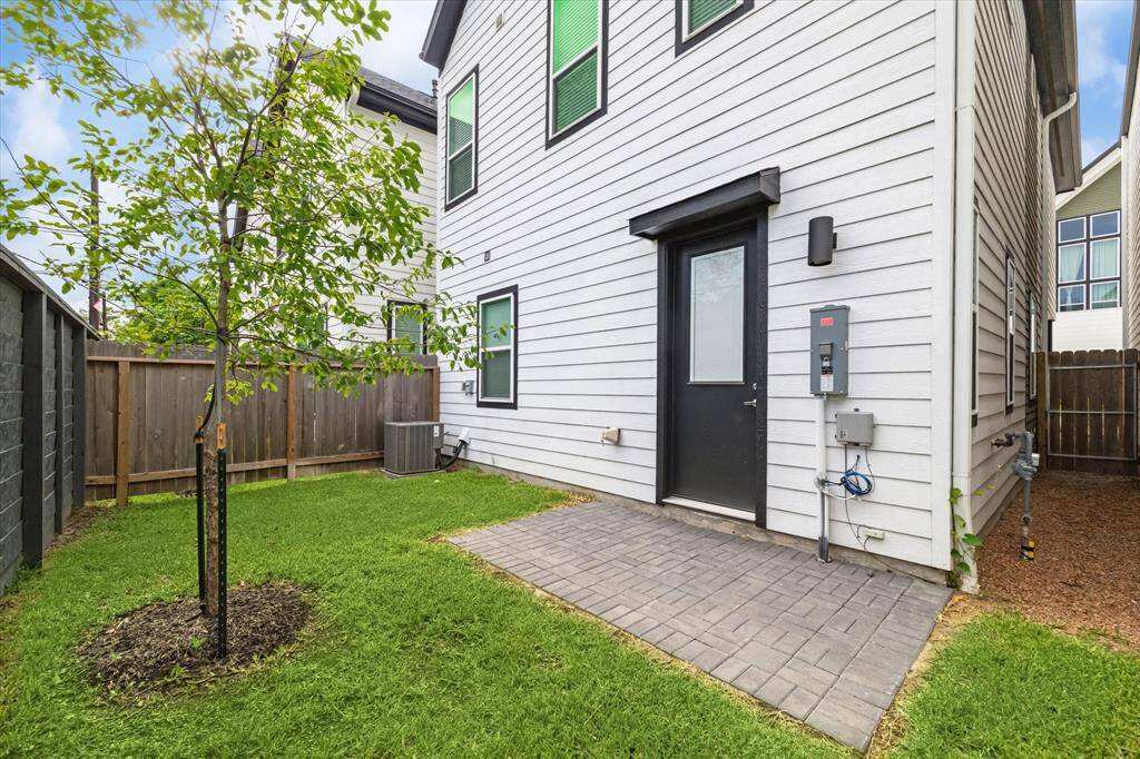 Fenced backyard